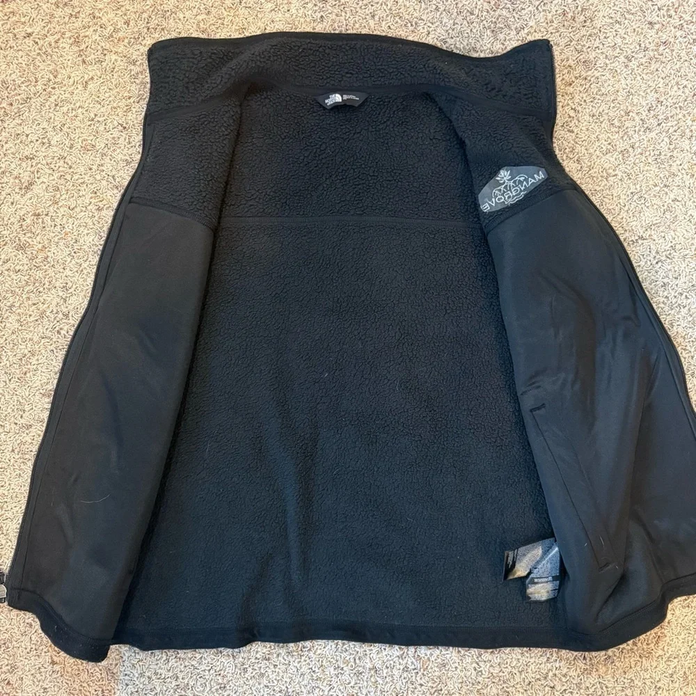 THE NORTH FACE Mens Fleece Black Vest Medium Logo